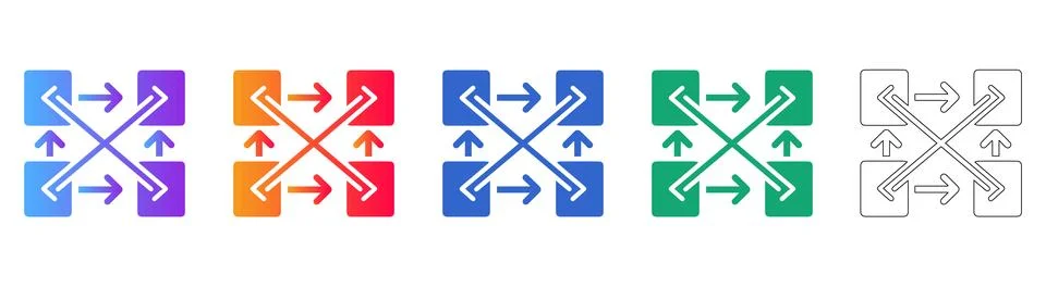 Cross Functional Dependency Diagram Stock Illustration