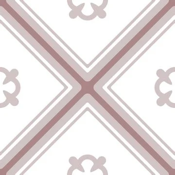 Cross Geometric azulejo tile pattern vector illustration イラスト素材