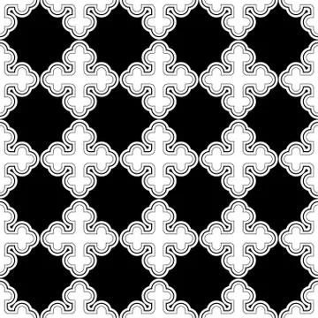 Cross geometric seamless pattern Stock Illustration