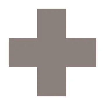 Cross geometric shape element symbol for preschool education for kids math Stock Illustration