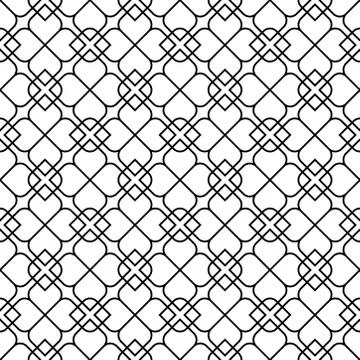 Cross geometrical linear texture. seamless abstract graphic illustration. Stock Illustration