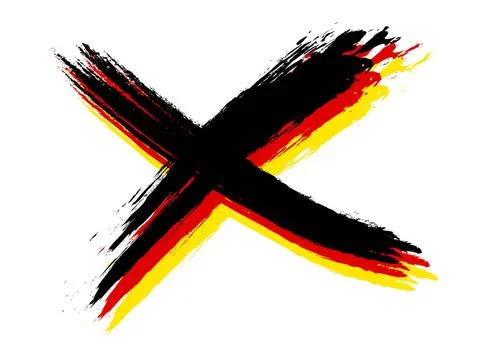 Cross german colors An image of a grunge cross in german colors Copyright:... Stock-Fotos