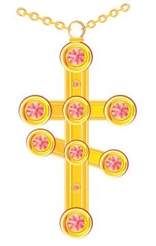 Cross from gild Illustrazione stock