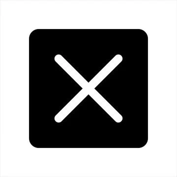 Cross glyph icon vector illustration isolated on white background Illustrazione stock