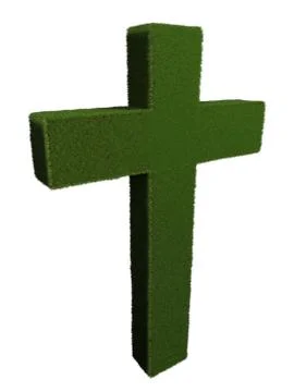 Cross from grass Stock Illustration