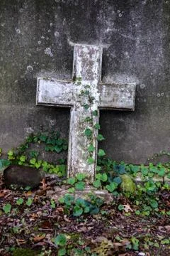 Cross on grave Stock Photos