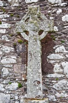 Cross gravestone Stock Photos