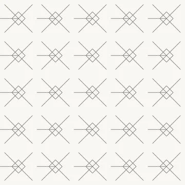 Cross grid with overlapping lines seamless pattern in minimal line design Stock Illustration