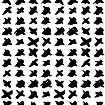 Cross Hand Drawn Seamless Pattern Illustrazione stock