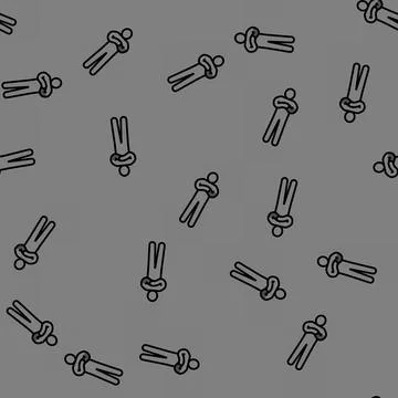 Cross hand man vector seamless pattern 스톡 일러스트