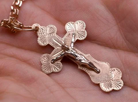 Cross in hand 스톡 사진