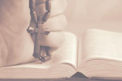 Cross in hand Foto stock