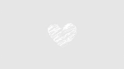 Cross-Hatch Scribble Heart Animation on Transparent Background with Alpha Stock Footage 337556846