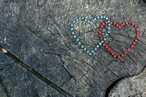 Cross heart Stock-Fotos