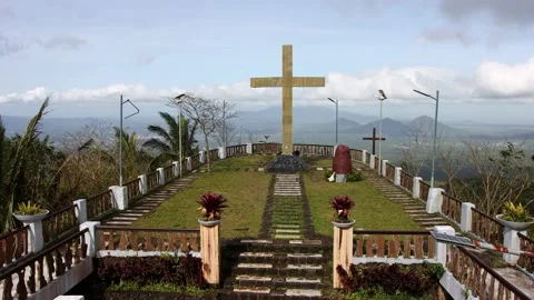 The cross on the hill 4k 스톡 동영상 236988294