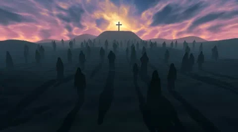 Cross on the Hill 스톡 동영상 10846851