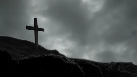 Cross On a Hill Stock-Footage 122899584