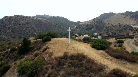 Cross on a Hill Stock Footage 139119022