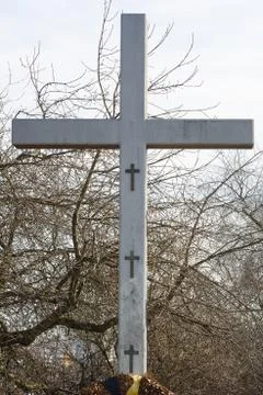 Cross on a hill Stock Photos