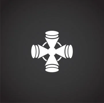 Cross icon on background for graphic and web design. Creative illustration Stock Illustration