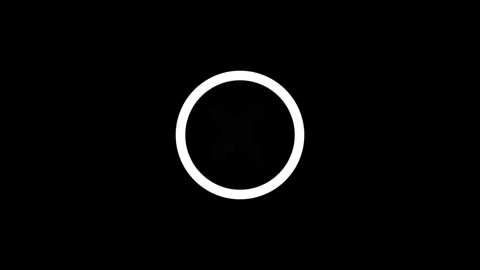 Cross icon on black background 4k video Stock Footage 306030585