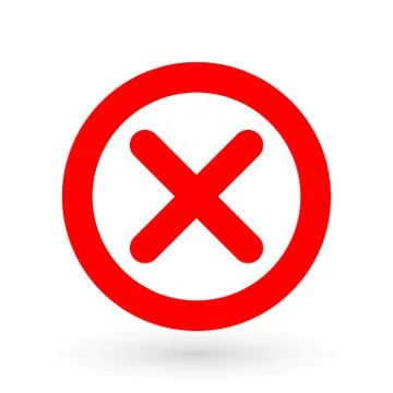 Cross icon in circle. Can be used as delete, block close button etc. Delete X Stock Illustration