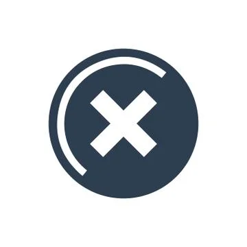 Cross Icon Circle Stock Illustration