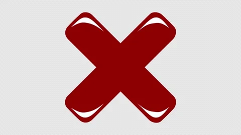 Cross icon of rejection or cancellation. Stock Footage 256142964