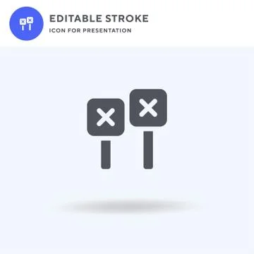 Cross icon vector, filled flat sign, solid pictogram isolated on white, logo  Stock Illustration