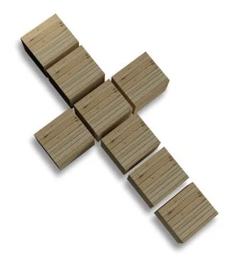 Cross isolated on white Stock Illustration