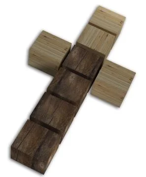 Cross isolated on white Stock Illustration