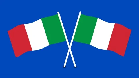 Cross Italy flag Stock Footage 189410839