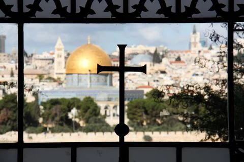 A Cross in Jerusalem Stock Photos