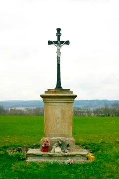 A cross with Jesus Christ Stock Photos