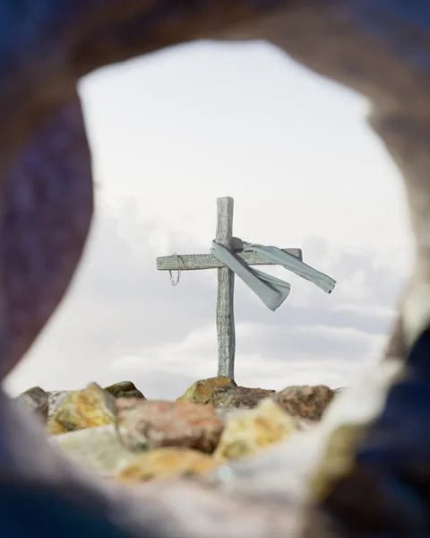 The cross of Jesus. Easter concept Vídeo Stock 330448946