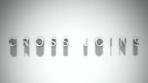 Cross joins 3D title animation with shadows on a white background Stock Footage 297016762