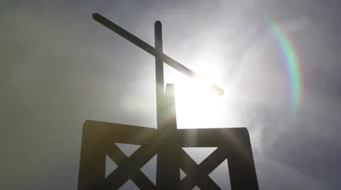 Cross Lens flare Video stock 26254094