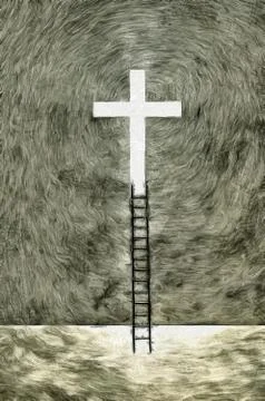 Cross of light Illustrazione stock