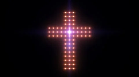 Cross Lights 01 Transparent Video stock 8624170