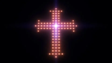 Cross Lights 02 Transparent Stock-Footage 8650378