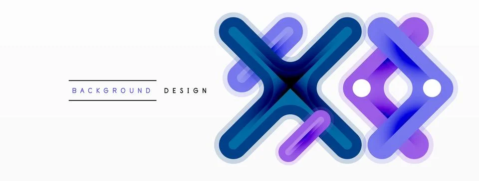 Cross line background minimal geometric template. Design for wallpaper, banner Stock Illustration