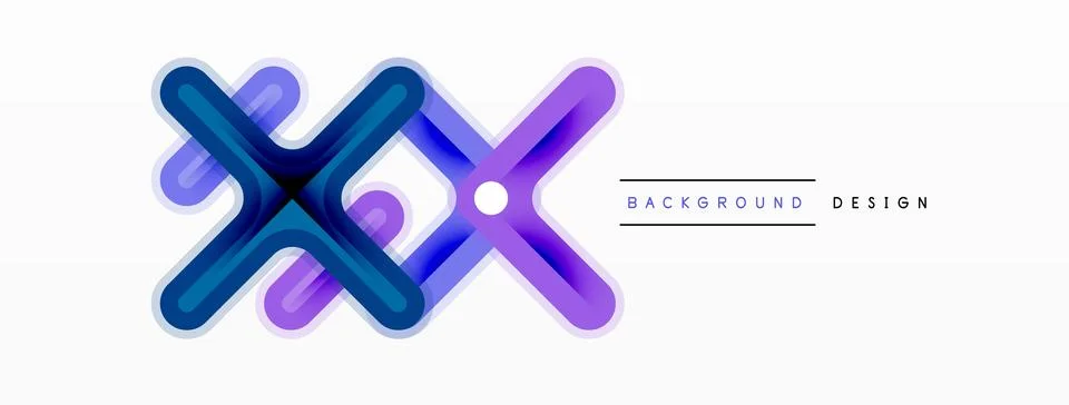 Cross line background minimal geometric template. Design for wallpaper, banner Stock Illustration