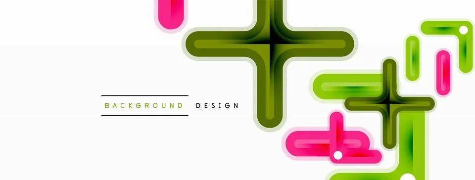 Cross line background minimal geometric template. Design for wallpaper, banner Stock Illustration