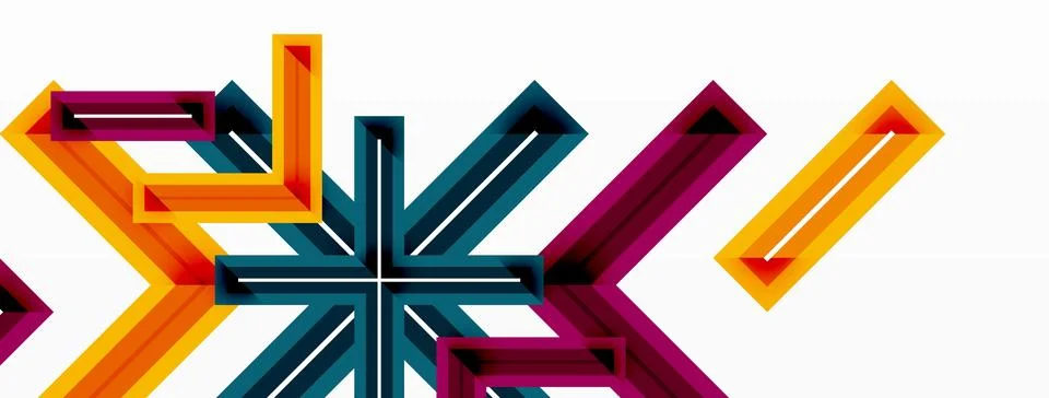 Cross line background minimal geometric template. Design for wallpaper, banner Stock Illustration