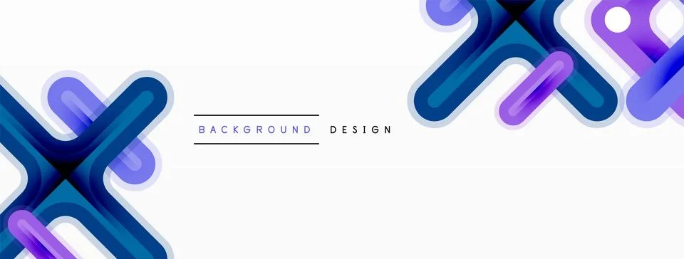 Cross line background minimal geometric template. Design for wallpaper, banner Stock Illustration