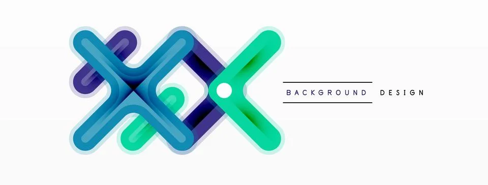 Cross line background minimal geometric template. Design for wallpaper, banner Stock Illustration