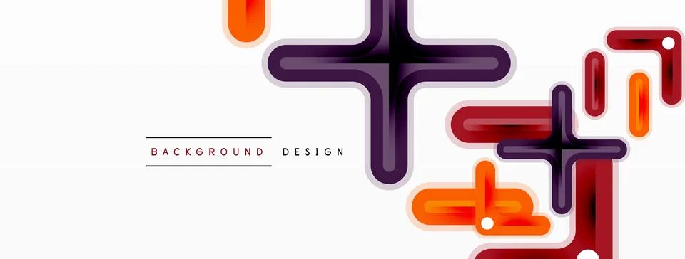 Cross line background minimal geometric template. Design for wallpaper, banner Stock Illustration