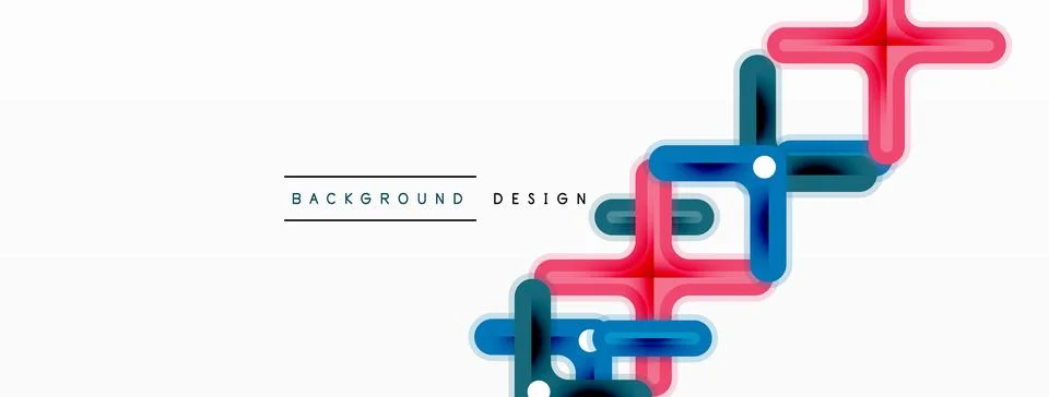 Cross line background minimal geometric template. Design for wallpaper, banner Stock Illustration