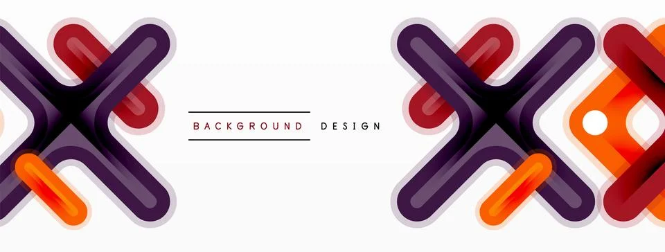 Cross line background minimal geometric template. Design for wallpaper, banner Stock Illustration