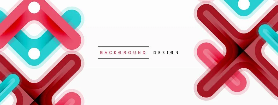 Cross line background minimal geometric template. Design for wallpaper, banner Stock Illustration